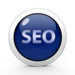 Seo circular icon on white background