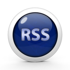 RSS circular icon on white background