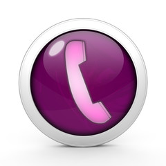 phone circular icon on white background