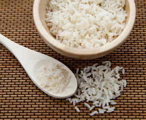 coupelle de riz blanc cuit