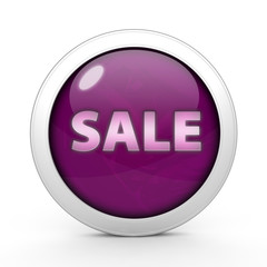 sale circular icon on white background