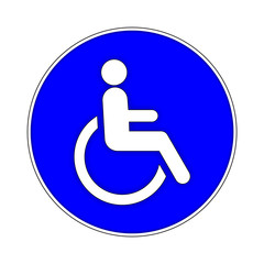 Rollstuhlfahrer Gebotszeichen