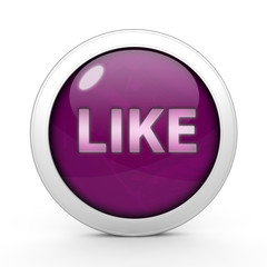 like circular icon on white background