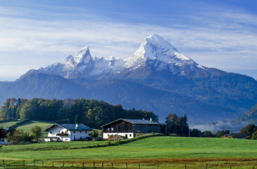 Dietfeldkaser-Alm vor Watzmann, Berchtesgadener Land