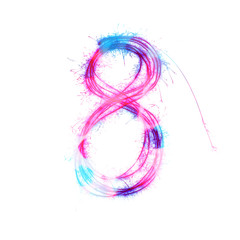 Twinkle light alphabet number 8.