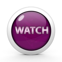 watch circular icon on white background