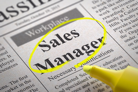 Sales Manager Jobs in Newspaper.