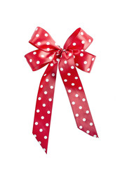 Red bow with ribbon