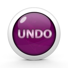 undo circular icon on white background