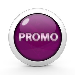 Promo circular icon on white background