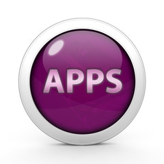 Apps circular icon on white background