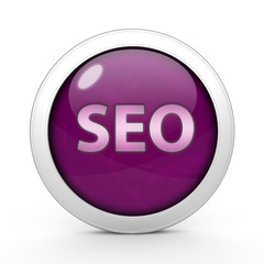 Seo circular icon on white background