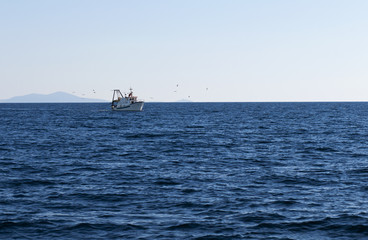 Fishing boat in the sea