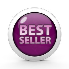 Best seller circular icon on white background