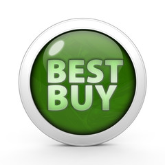 Best buy circular icon on white background