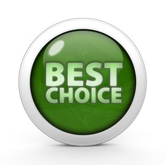 Best choice circular icon on white background