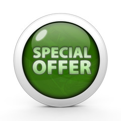 Special offer circular icon on white background