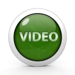 video circular icon on white background