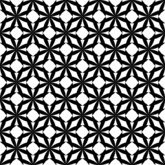 Fototapeta premium Black and white geometric seamless pattern, abstract background