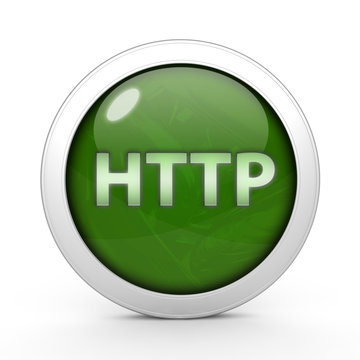 http circular icon on white background
