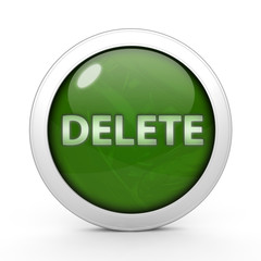 delete circular icon on white background