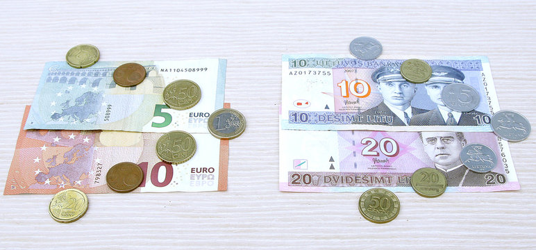 litas lits changeover euro exchange 2015 lithuania coins banknot