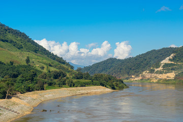Naklejka na ściany i meble Mekong river landscape