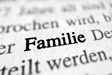 Familie - schwarz-wei&szlig; Gesetztext