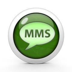 mms circular icon on white background