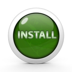 Installation circular icon on white background