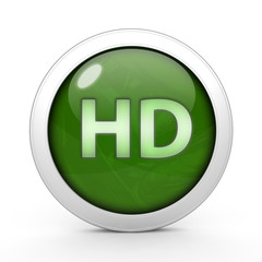HD circular icon on white background