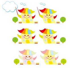 家 　お家キャラクター　お家イラスト　住宅　説明