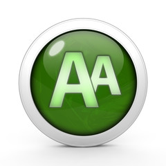 Alphabet circular icon on white background