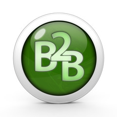 B2B circular icon on white background