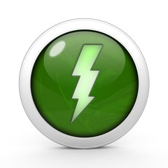 Bolt circular icon on white background