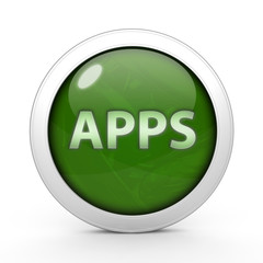 Apps circular icon on white background