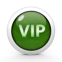 Vip circular icon on white background
