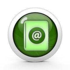 Email circular icon on white background