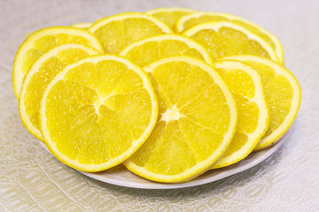 Orange slices on a plate