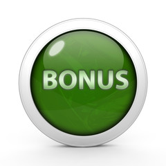 Bonus circular icon on white background