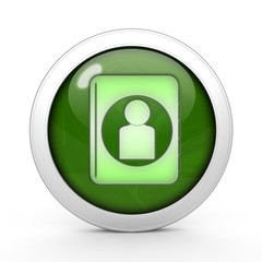 Profile circular icon on white background