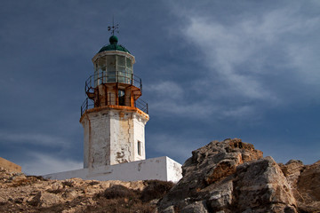 Fototapeta na wymiar Leuchtturm auf Mykonos