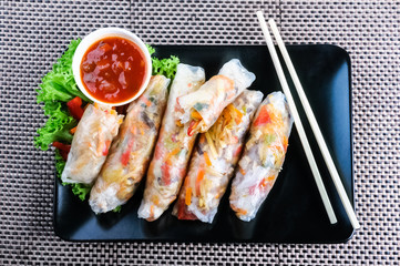 spring rolls with vegetables