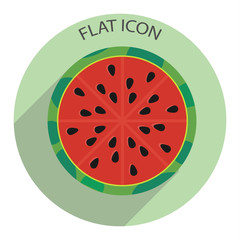 Half of watermelon. Vector illustration