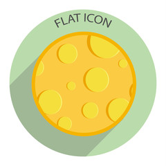 Icon of cheese. Vector illustration