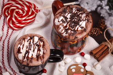 two cups of cocoa