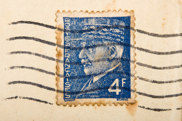Vintage French postage stamp