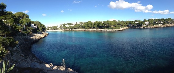 impresionantes vistas de Cala Gran en Cala d'Or, Mallorca