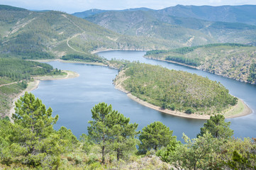 Obraz na płótnie Canvas Meander of the Alagon River, Extremadura (Spain)