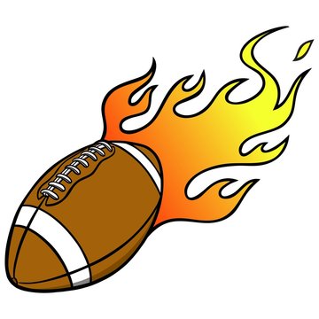 Football with Flames